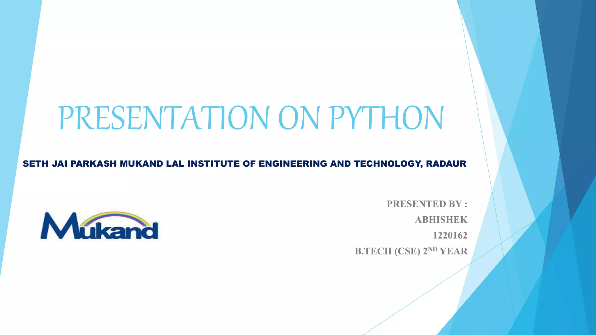 PRESENTATION ON PYTHON.pptx