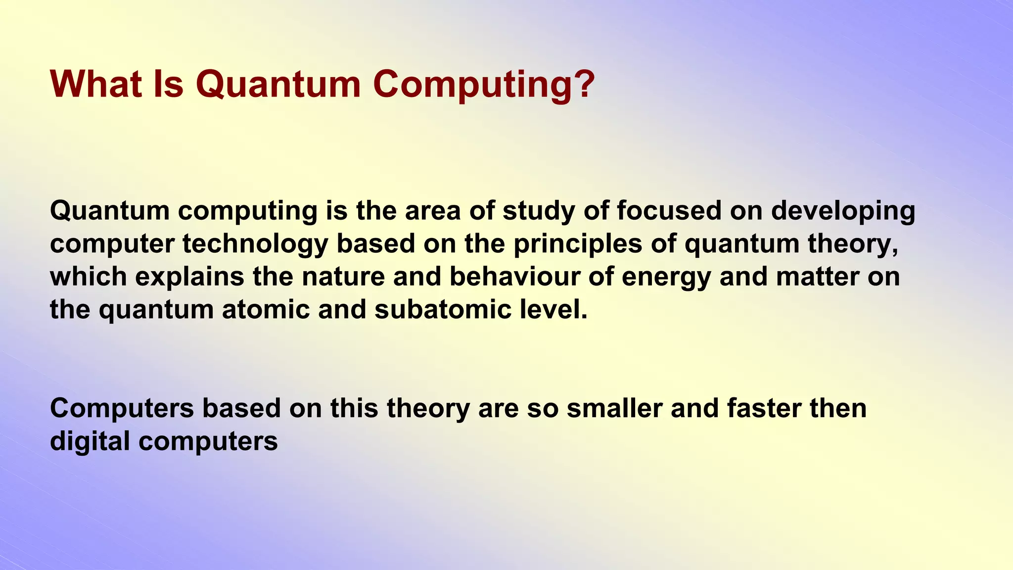 Presentation on quantum_computing | PPT | Free Download
