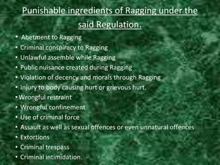 Ragging Process Presentation on Ragging - A menace-1.pptx