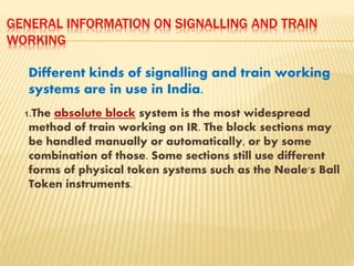 Token Signalling Presentation on railway construction and maintenance | PPTX
