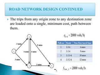 Trip Assignment Minimum Path Tree Example Presentation on road network 1 | PPTX
