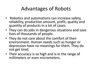 Presentation on robotics | PPTX