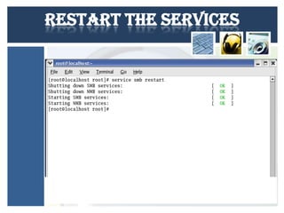 Restart the services

 