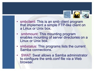 Presentation on samba server | PPTX