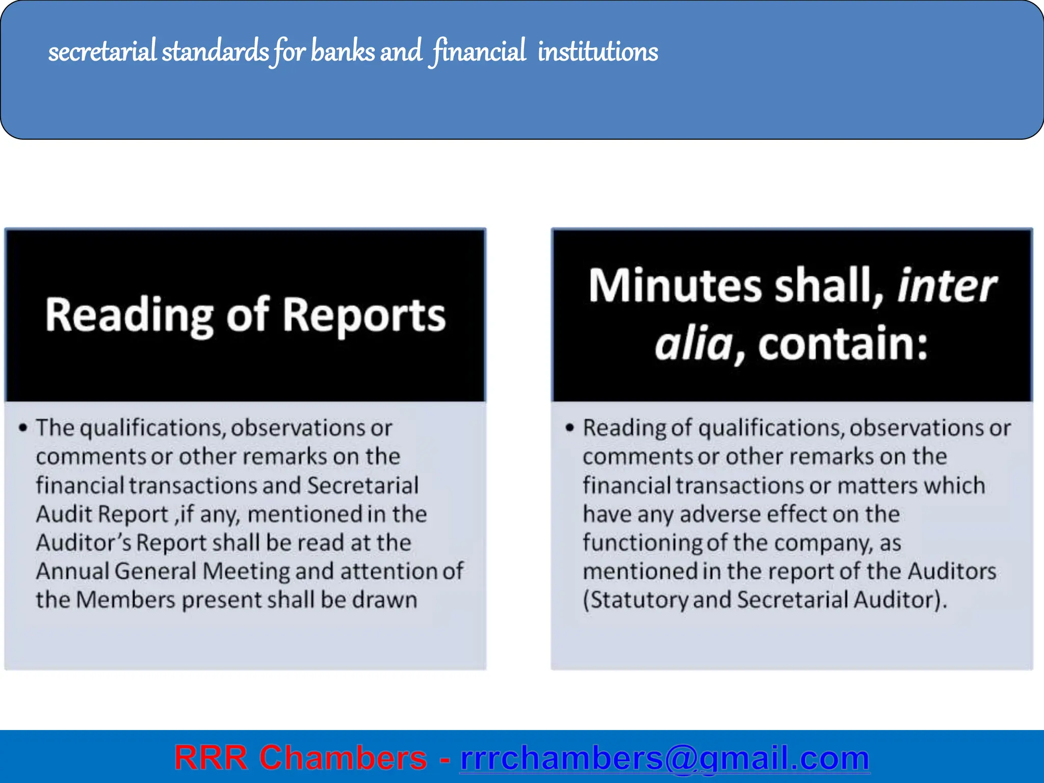 38
secretarial standards for banks and financial institutions
 