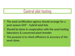 Presentation on Seed Certification.ppt power point presentation | PPT