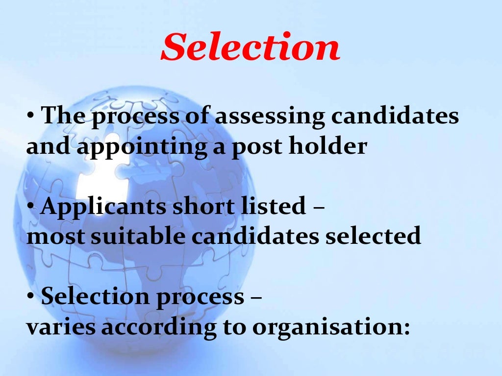 Selection Process