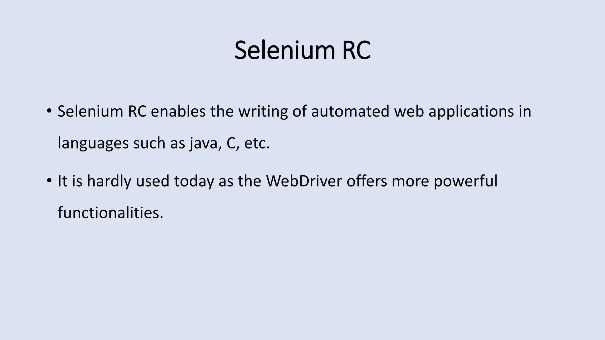 Presentation On Selenium testing and its parts | PPT | Free Download