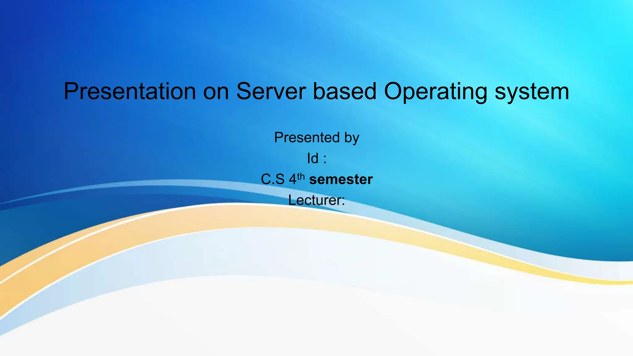 Presentation on Server based Operating system.pptx