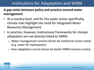 South Asia Water Initiative (SAWI) - Economic and Institutional Landscapes