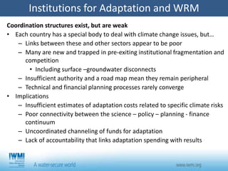 South Asia Water Initiative (SAWI) - Economic and Institutional Landscapes