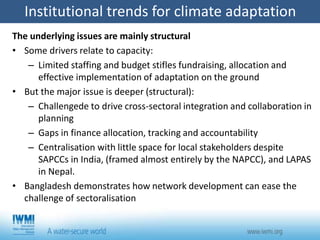South Asia Water Initiative (SAWI) - Economic and Institutional Landscapes