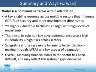 South Asia Water Initiative (SAWI) - Economic and Institutional Landscapes