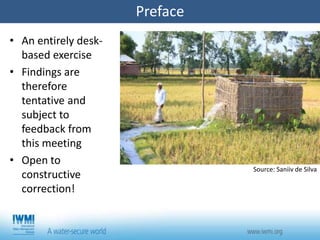 South Asia Water Initiative (SAWI) - Economic and Institutional Landscapes