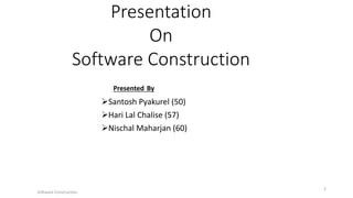 Presentation on software construction | PPTX