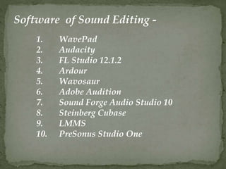 Presentation on sound editing | PPTX