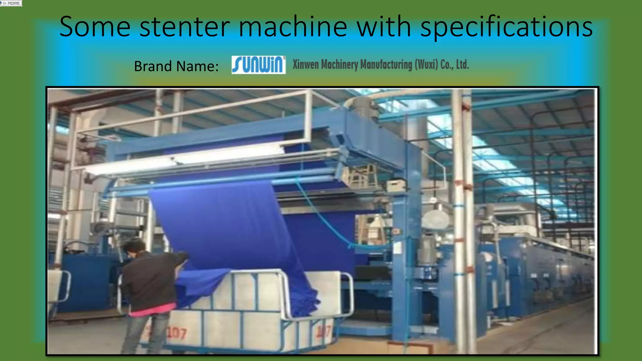 Presentation on stenter machine | PPTX
