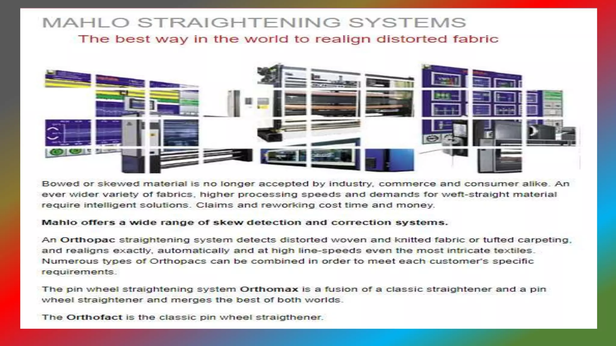 Presentation on stenter machine | PPTX