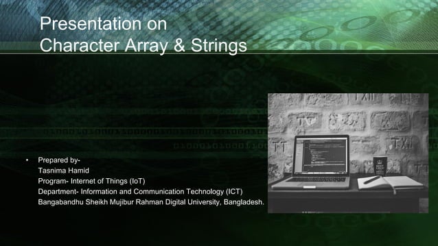 Character Array and String | PPT
