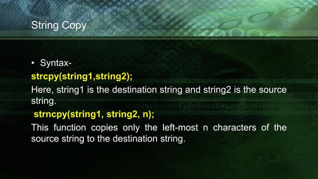 Character Array and String | PPT