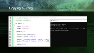 Copying A String
 