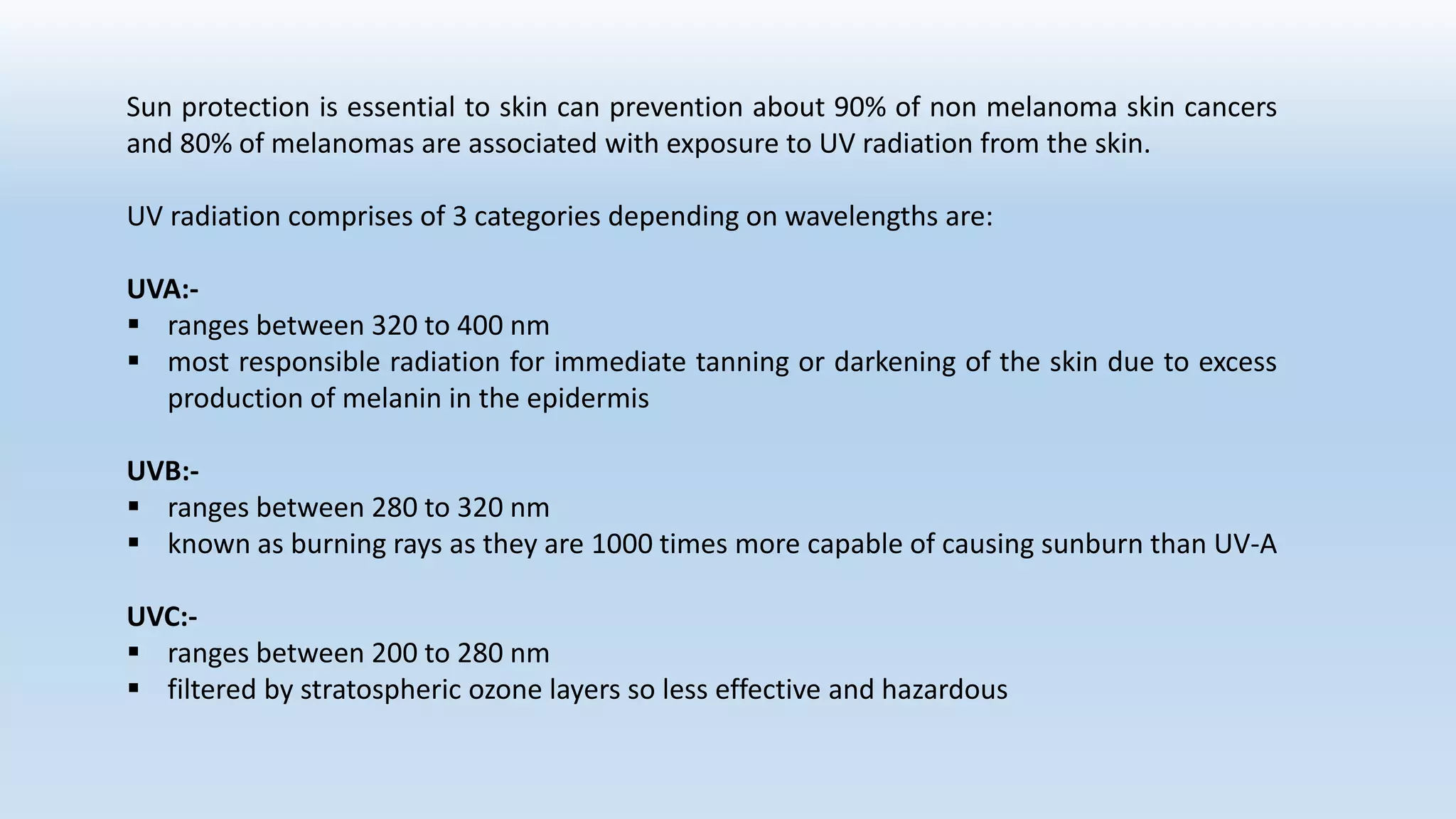 sunprotection, sunscreen classification and regulatory aspects PPT