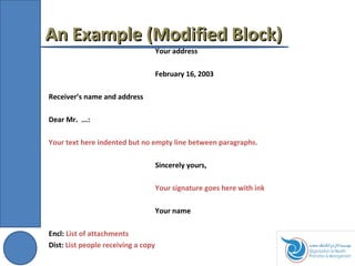 Presentation on taking notes, writing letters and memo | PPT