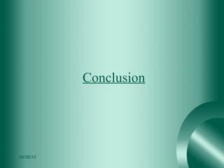 Conclusion 08/26/10 