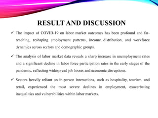 presentation on (The Impact of COVID-19 on labor market outcome ).pptx