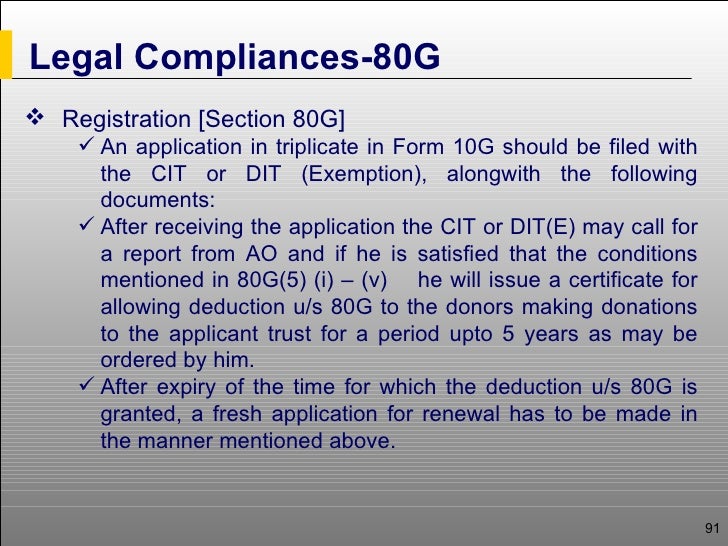 registration form for 80g Presentation final on trusts registration form for 80g Presentation final on trusts