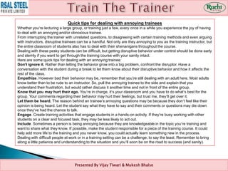 Difficult Trainee TRAIN THE TRAINER BY- MUKESH BHALSE | PPTX