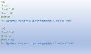 PRESENTATION ON TUPLES.pptx | Programming Languages | Computing