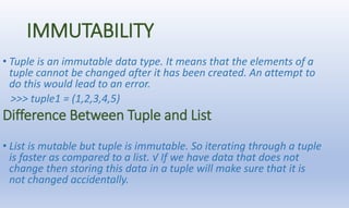 PRESENTATION ON TUPLES.pptx | Programming Languages | Computing