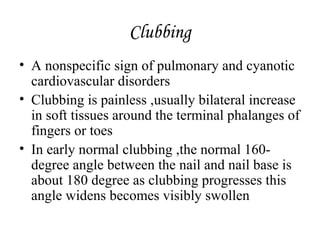 Nail Clubbing Algorithm Presentation on various parameters in patient profile form..... | PPT