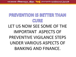 Presentation on vigilance in banks and financial institutions in India