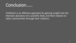 Citerivers Visual Analytics Of Citation Patterns