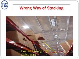 Wrong Way of Stacking Box  kept wrong way Safety issue 