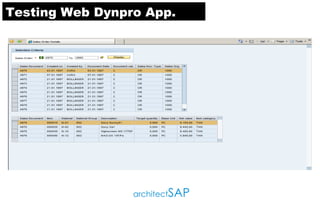 Testing Web Dynpro App.