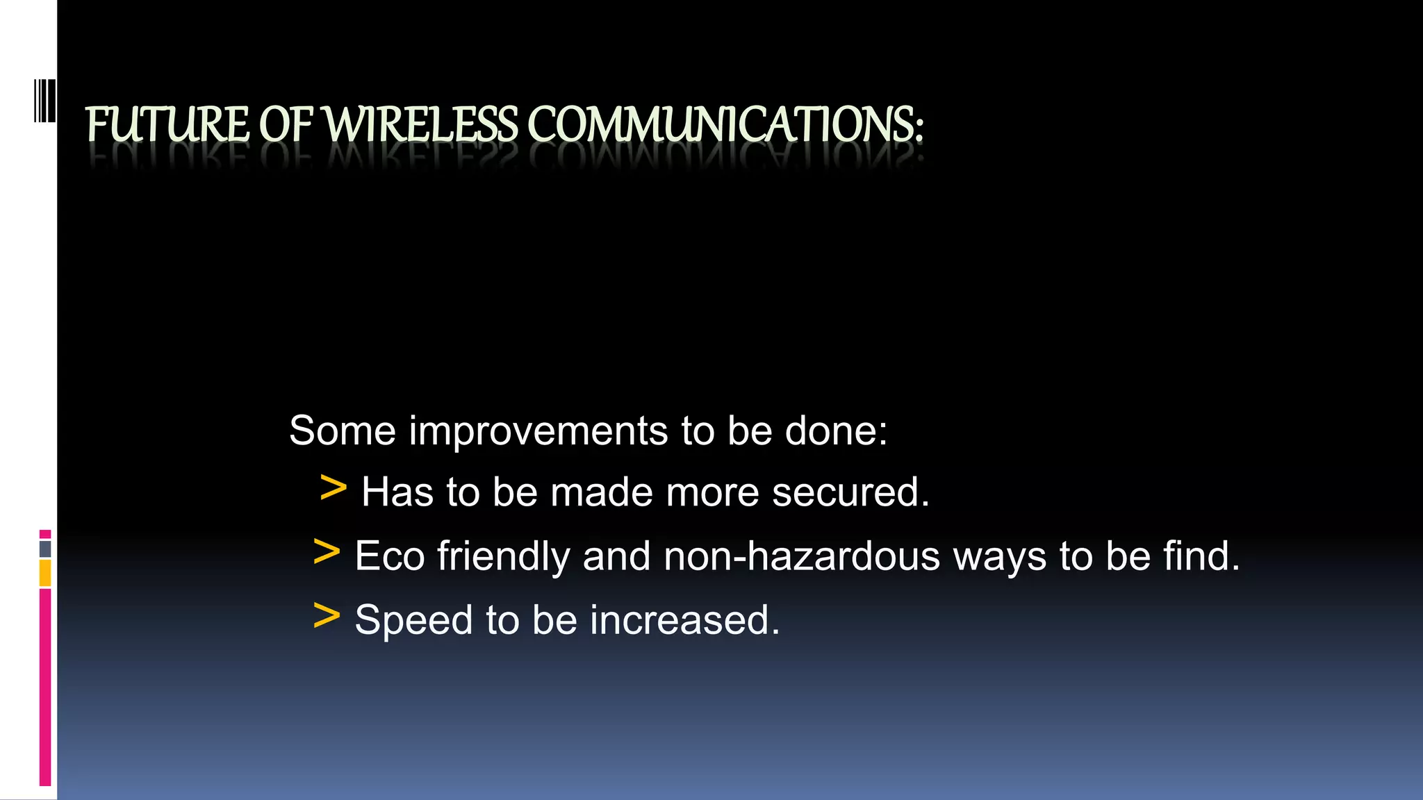 Presentation on wireless communication | PPT