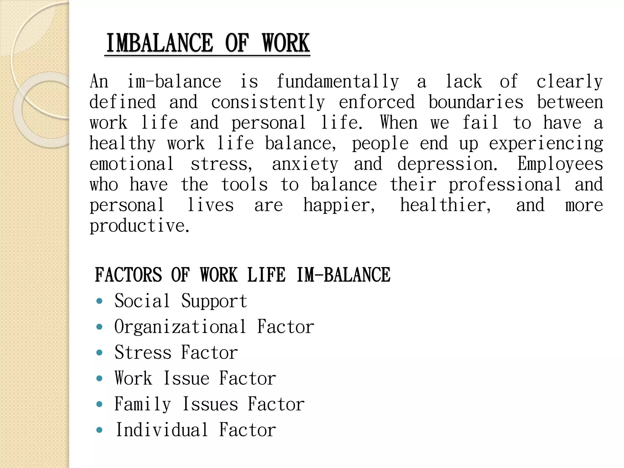 Presentation on work life balance | PPTX