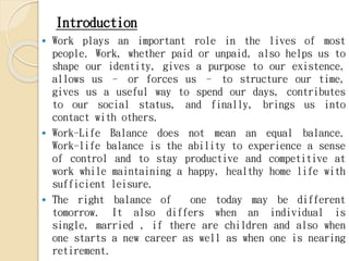 Presentation on work life balance | PPTX