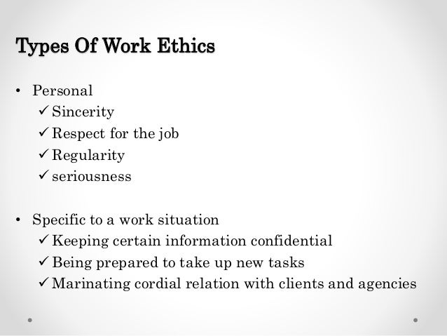 what is work ethics