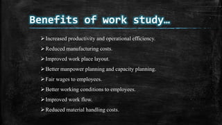 Presentation on work study | PPTX