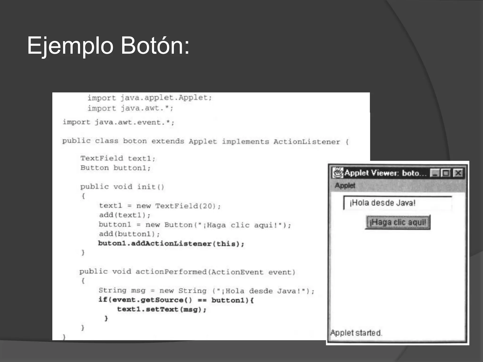 Ejemplo Botón: