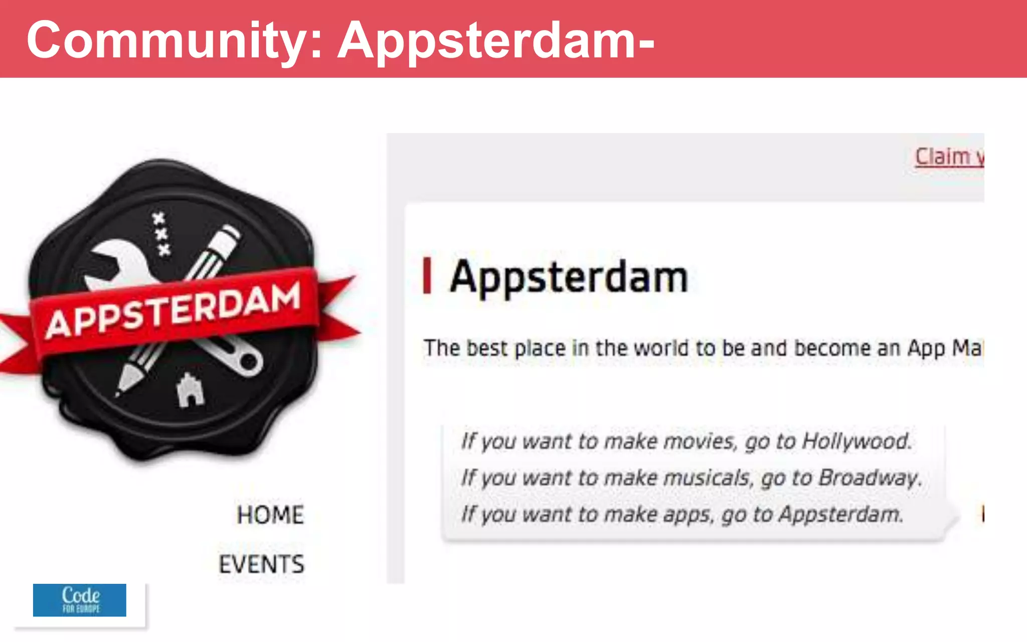 Community: Appsterdam2600 developers have joined
up

 
