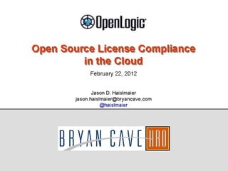 Open Source License Compliance In The Cloud