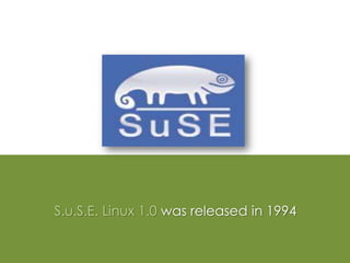 S.u.S.E. Linux 1.0 was released in 1994
 