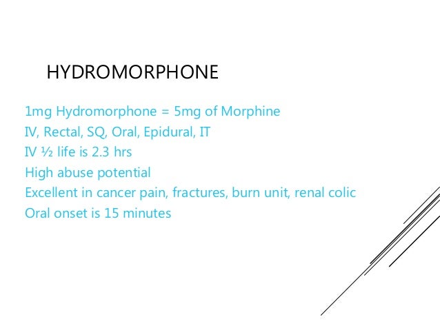 Presentation opioids