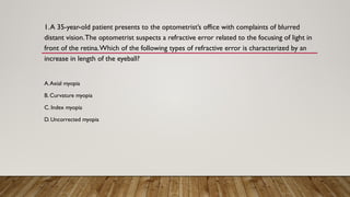Questions and answers in ophthalmology 20 qna | PPTX