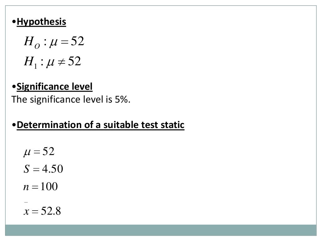 Questions On Hypothesis Testing
